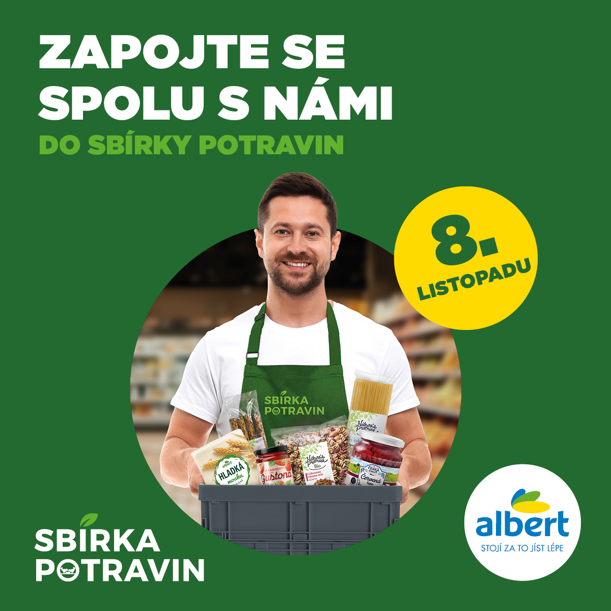 ZAPOJTE SE SPOLU S NÁMI DO SBÍRKY POTRAVIN.