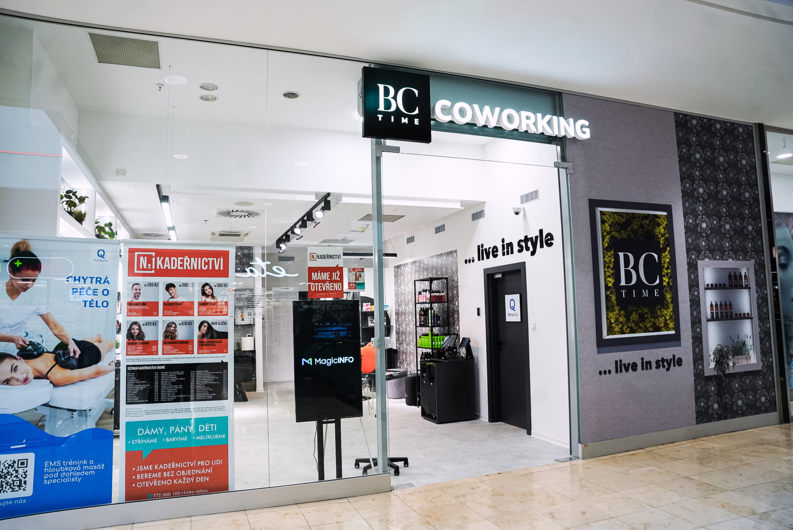 Kadeřnictví No.1 & Beauty Coworking Time & BeautyQ