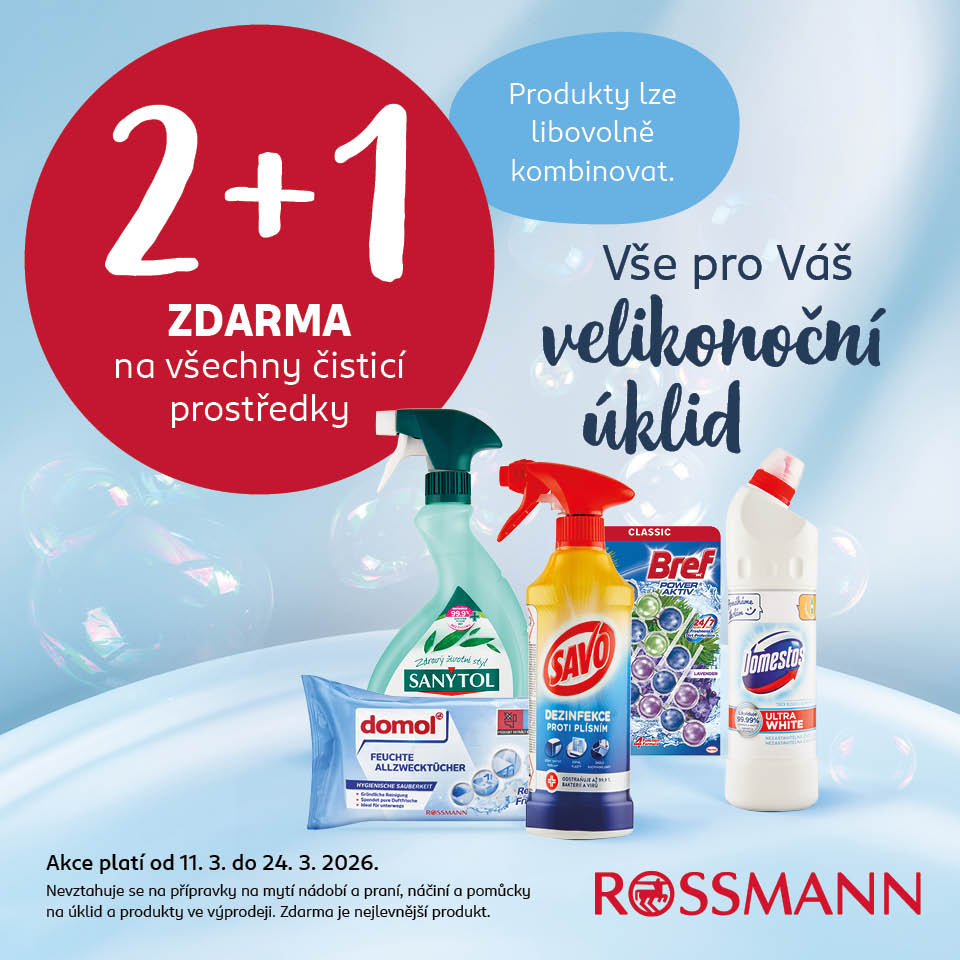 2+1 na čistící prostředky