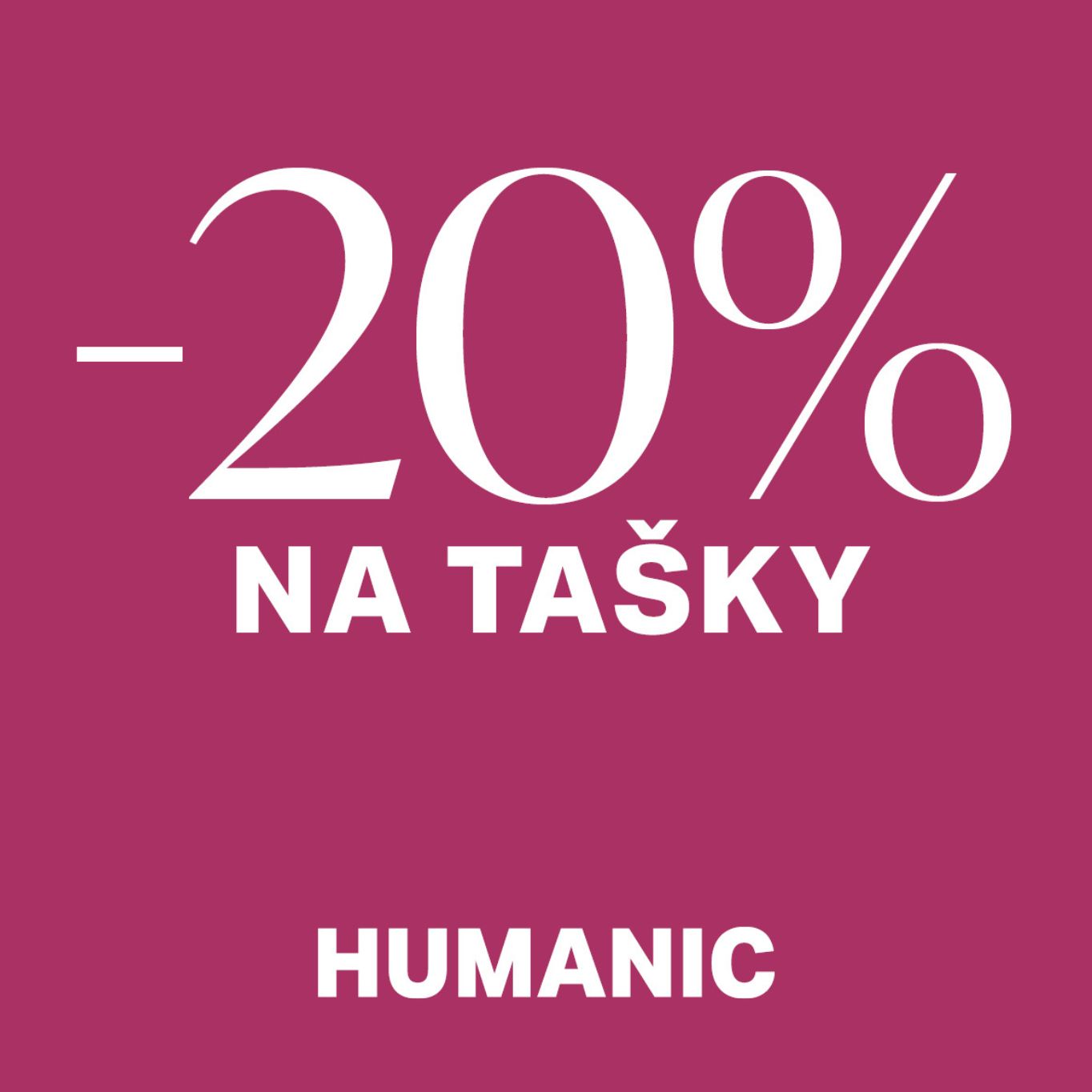 Sleva 20 % na kabelky, tašky i batohy